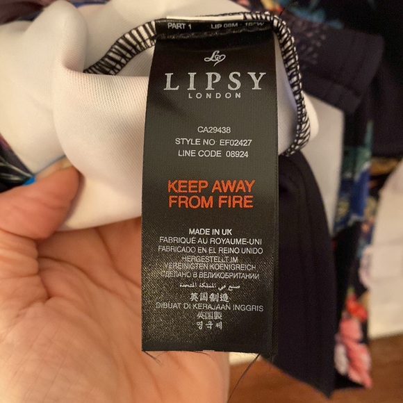 NWT Gorgeous Lipsy London Floral Dress Size 12 - Picture 10 of 12